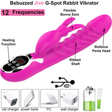 Load image into Gallery viewer, Jive Heated USB Rechargeable G-Spot Rabbit Vibrator Clitoral Stimulator