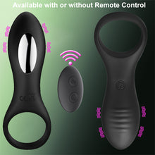 Load image into Gallery viewer, Longjohn Vibrating Couples Cock Ring Remote Control Clitoral Stimulator
