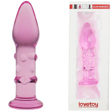Load image into Gallery viewer, Lovetoy Glass Romance 5.5” Dildo Anal Plug Beaded Sex Toy