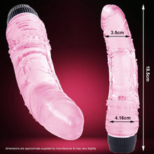 Load image into Gallery viewer, 7.3" Silicone Jelly Squeezable G-Spot Vibrator Multi-Speed Pink
