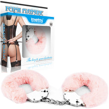 Load image into Gallery viewer, Lovetoy Fetish Pleasure Fluffy Hand Cuffs Pink Handcuffs