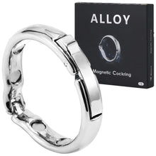 Load image into Gallery viewer, Magnetic Metal Stainless Steel Penis Cock Ring Adjustable Erection Aid