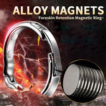 Load image into Gallery viewer, Magnetic Metal Stainless Steel Penis Cock Ring Adjustable Erection Aid