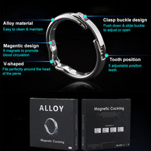 Load image into Gallery viewer, Magnetic Metal Stainless Steel Penis Cock Ring Adjustable Erection Aid