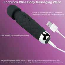Load image into Gallery viewer, Bliss Strong Handheld Massage Full Body Wand Rechargeable Cordless