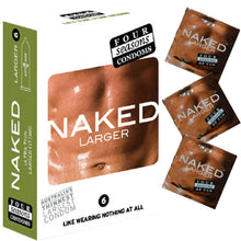 Load image into Gallery viewer, Four Seasons Naked Larger Condoms 6's