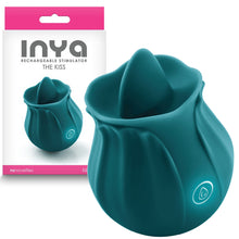 Load image into Gallery viewer, INYA The Kiss Teal USB Rechargeable Clitoral Stimulator Tongue Licker