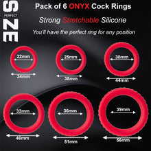 Load image into Gallery viewer, 6 Cock Balls Ring Strong Silicone Male Penis Erection Enhancer Couples Rings