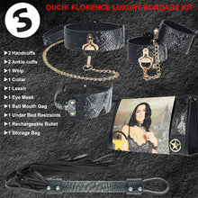 Load image into Gallery viewer, OUCH! Florence Collection BDSM Luxury Bondage Kit +Bag Black