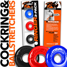 Load image into Gallery viewer, OXBALLS RINGER 3-pack of DO-NUT-1 cockrings MULTI