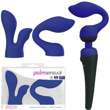 Load image into Gallery viewer, PalmSensual Massager Heads Attachments for use with PalmPower Wand Blue