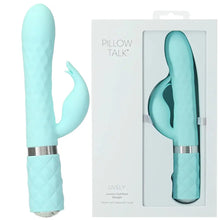 Load image into Gallery viewer, Pillow Talk Lively Rotating Shaft G Spot Rabbit Vibrator Teal