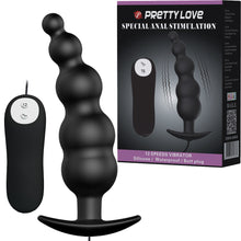 Load image into Gallery viewer, Pretty Love Vibrating Beaded Anal Butt Plug Remote Prostate Massager