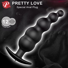 Load image into Gallery viewer, Pretty Love Vibrating Beaded Anal Butt Plug Remote Prostate Massager