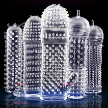 Load image into Gallery viewer, Penis Extender Sleeve Delay Ejaculation Aid Cock Ring Extension Couples Sex Toy