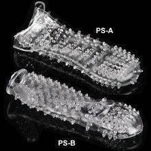 Load image into Gallery viewer, Penis Extender Sleeve Delay Ejaculation Aid Cock Ring Extension Couples Sex Toy