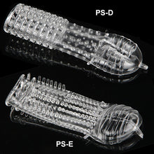 Load image into Gallery viewer, Penis Extender Sleeve Delay Ejaculation Aid Cock Ring Extension Couples Sex Toy