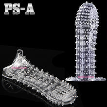 Load image into Gallery viewer, Penis Extender Sleeve Delay Ejaculation Aid Cock Ring Extension Couples Sex Toy
