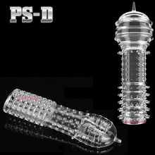 Load image into Gallery viewer, Penis Extender Sleeve Delay Ejaculation Aid Cock Ring Extension Couples Sex Toy