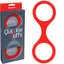 Load image into Gallery viewer, Quickie Cuffs Medium Silicone Handcuffs Restraints BDSM Red Bondage