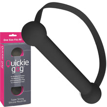 Load image into Gallery viewer, Quickie Gag Mouth Bit Black Bondage Silicone Ball Fetish BDSM Sex Toy