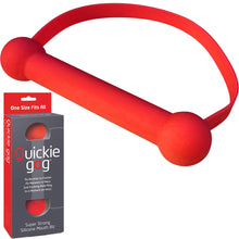 Load image into Gallery viewer, Quickie Gag Mouth Bit Red Bondage Silicone Ball Fetish BDSM Sex Toy