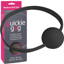 Load image into Gallery viewer, Quickie Ball Mouth Gag BDSM Medium Silicone Fetish Bondage Sex Toy Black