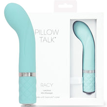 Load image into Gallery viewer, Pillow Talk Racy Bullet Curved G-Spot Vibrator Rechargeable Teal Pink