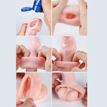Load image into Gallery viewer, Realistic Penis Extender Sleeve Delay Cock Extension Ring 7" Couples Sex Toy