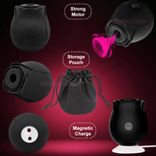 Load image into Gallery viewer, Rose Air Pulse Clitoral Stimulator Sucking Vibrator Clit Sucker Nipple
