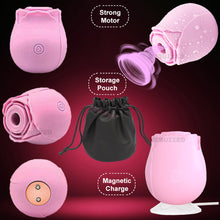 Load image into Gallery viewer, Rose Air Pulse Clitoral Stimulator Sucking Vibrator Clit Sucker Nipple