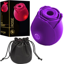 Load image into Gallery viewer, Rose Air Pulse Clitoral Stimulator Sucking Vibrator Clit Sucker Nipple