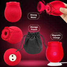 Load image into Gallery viewer, Rose Air Pulse Clitoral Stimulator Sucking Vibrator Clit Sucker Nipple