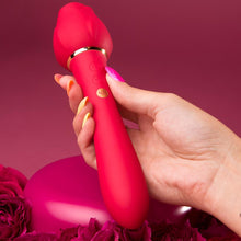 Load image into Gallery viewer, Secret Kisses Rosegasm Lingo Dual Ended Rose Clitoral Stimulator G Spot Vibrator