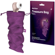 Load image into Gallery viewer, Satisfyer Treasure Bag Large Sex Toy Storage Violet
