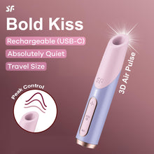 Load image into Gallery viewer, Satisfyer Bold Kiss 3D Air Pulse Clitoral Stimulator Vibrator Rechargeable