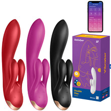 Load image into Gallery viewer, Satisfyer Double Flex APP Remote G-Spot Rabbit Vibrator Clitoral Couples Sex Toy