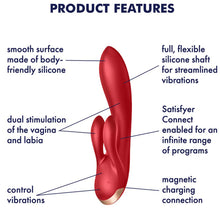 Load image into Gallery viewer, Satisfyer Double Flex APP Remote G-Spot Rabbit Vibrator Clitoral Couples Sex Toy