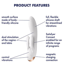 Load image into Gallery viewer, Satisfyer Double Flex APP Rabbit Vibrator White