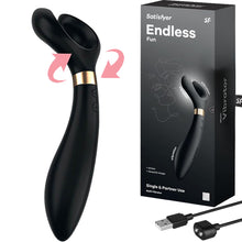 Load image into Gallery viewer, Satisfyer Endless Fun Couples Vibrator Rechargeable Black