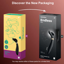 Load image into Gallery viewer, Satisfyer Endless Fun Couples Vibrator Rechargeable Black