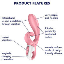 Load image into Gallery viewer, Satisfyer Hug Me G-Spot Rabbit Vibrator App Control USB Sex Toy Pink