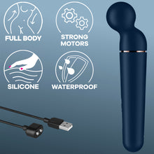 Load image into Gallery viewer, Satisfyer Planet Wand-er Massager Clitoral Stimulator Blue
