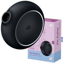 Load image into Gallery viewer, Satisfyer Pro To Go 3 Clitoral Stimulator Vibrator Black