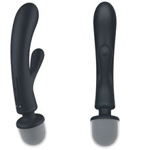 Load image into Gallery viewer, Satisfyer Triple Lover Rabbit Vibrator + Wand Clitoral Massager USB Sex Toy