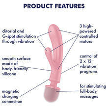 Load image into Gallery viewer, Satisfyer Triple Lover Vibrator Pink