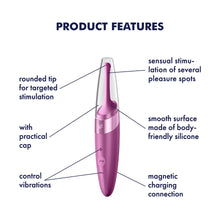 Load image into Gallery viewer, Satisfyer Twirling Delight Tip Clitoral Nipple Stimulator Vibrator Sex Toy Rose