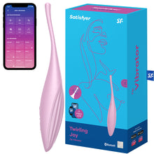 Load image into Gallery viewer, Satisfyer Twirling Joy Clitoral Stimulator App Connect Tip Vibrator USB Pink