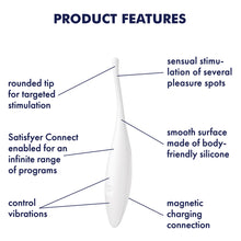 Load image into Gallery viewer, Satisfyer Twirling Joy Clitoral Stimulator App Connect Tip Vibrator USB White