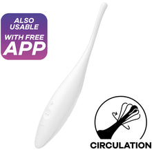 Load image into Gallery viewer, Satisfyer Twirling Joy Clitoral Stimulator App Connect Tip Vibrator USB White